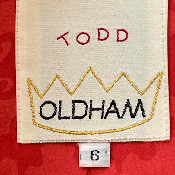 Vintage Todd Oldman orange/red blazer, silver buttons - Picture 9 of 10